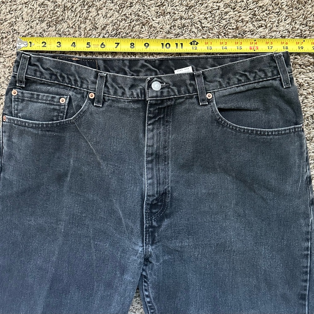 Levi’s 505 Vintage Jeans Made In USA Mens 38x32 Black Regular Fit - Picture 9 of 12